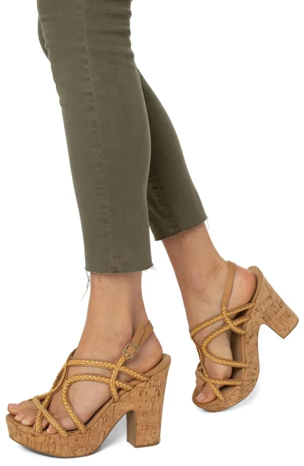 SKINNY Women Liverpool Los Angeles THE GIA GLIDER CROP CUT HEM HIGH PERFORMANCE DENIM Green Aloe