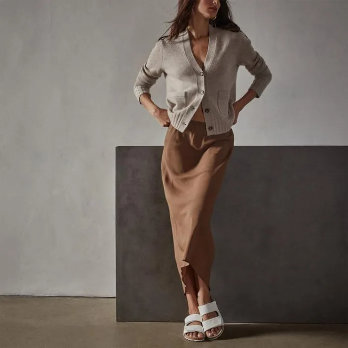 Skirts Women James Perse High Low A Line Skirt Acorn