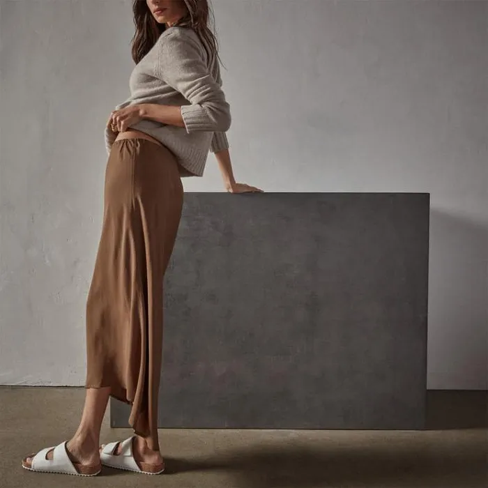 Skirts Women James Perse High Low A Line Skirt Acorn