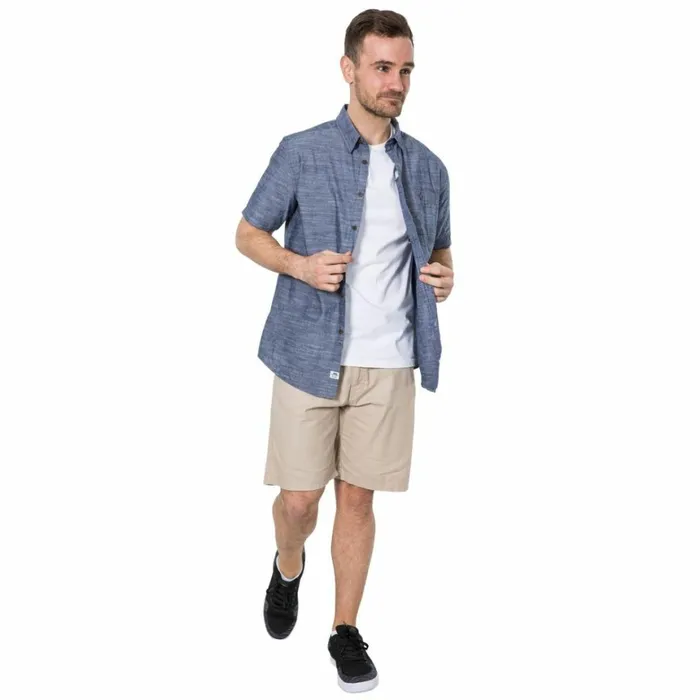 Slapton P Short Sleeved Shirt Navy Men Trespass Shirts