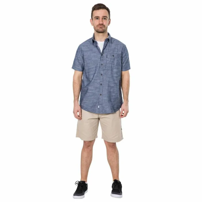 Slapton P Short Sleeved Shirt Navy Men Trespass Shirts