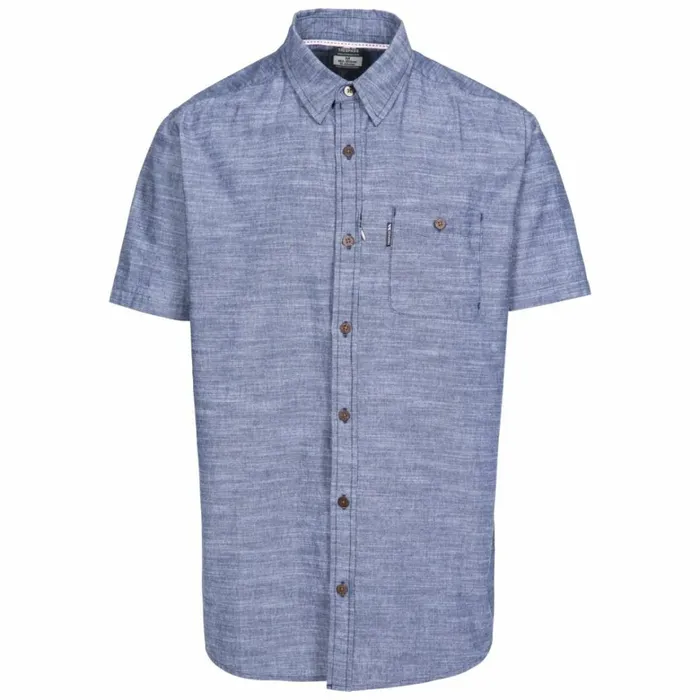 Slapton P Short Sleeved Shirt Navy Men Trespass Shirts