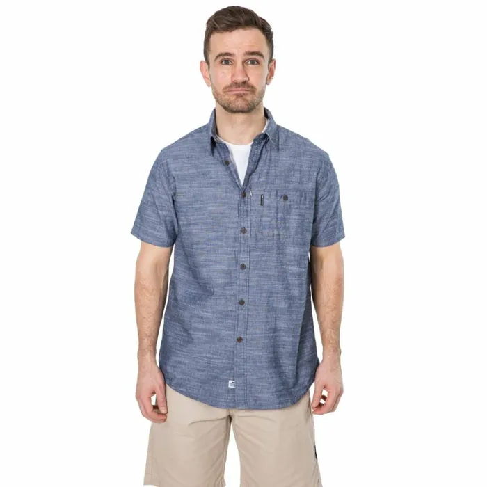Slapton P Short Sleeved Shirt Navy Men Trespass Shirts