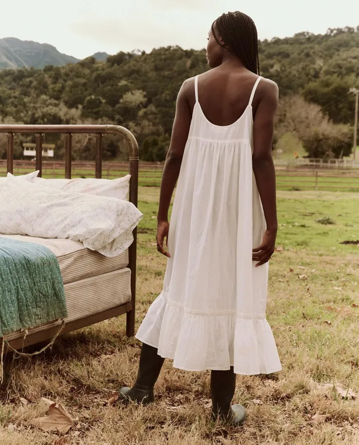 Sleep Dresses Women The Great The Eyelet Ruffle Tank Night Dress True White Sleep Dresses Women The Great The Eyelet Ruffle Tank Night Dress True White