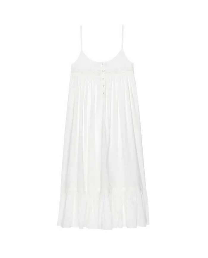 Sleep Dresses Women The Great The Eyelet Ruffle Tank Night Dress True White Sleep Dresses Women The Great The Eyelet Ruffle Tank Night Dress True White