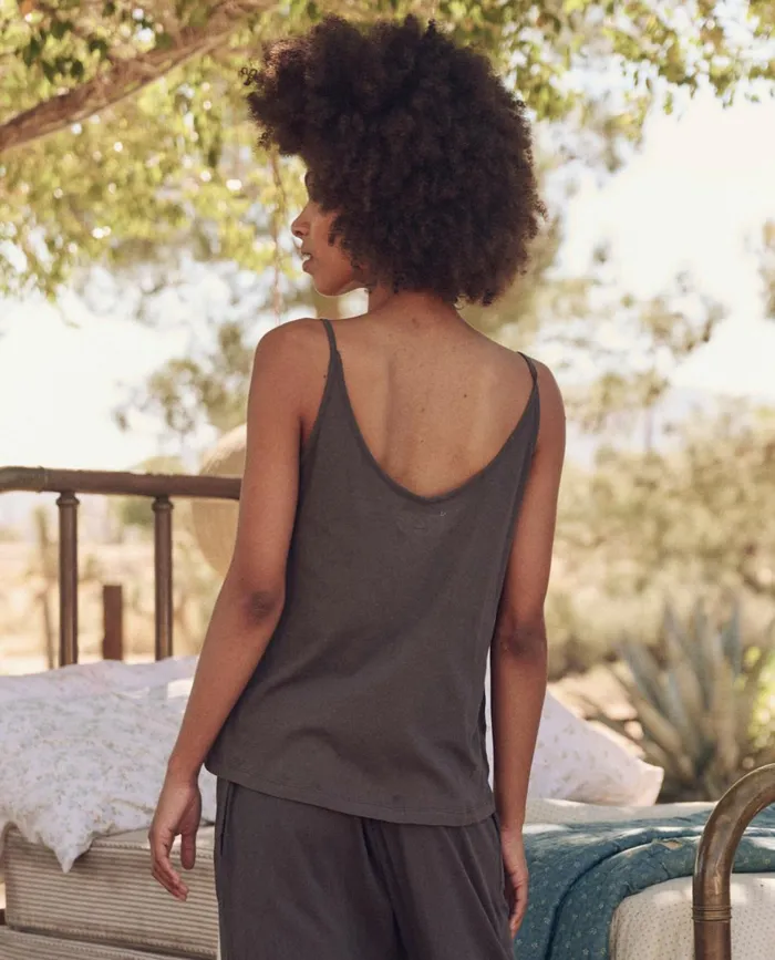 Sleep Tops Women The Great The Sleep Cami Tank Washed Black