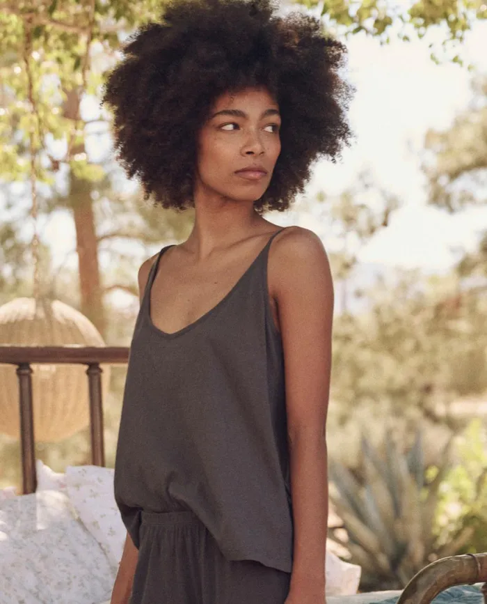 Sleep Tops Women The Great The Sleep Cami Tank Washed Black