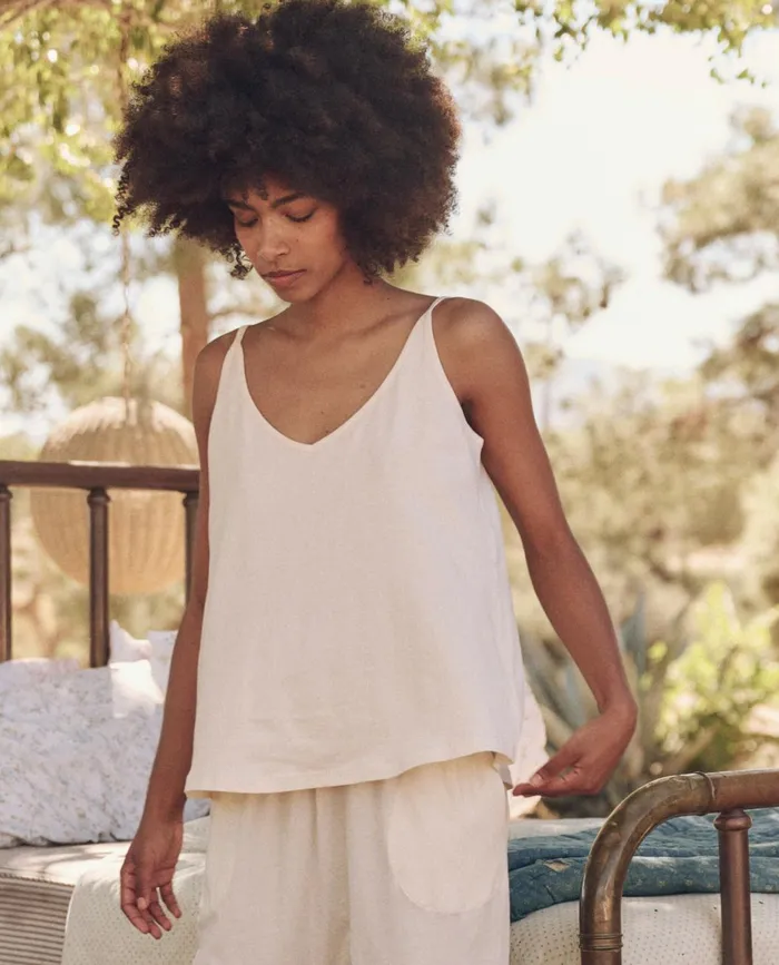 Sleep Tops Women The Great The Sleep Cami Tank Washed White Sleep Tops Women The Great The Sleep Cami Tank Washed White