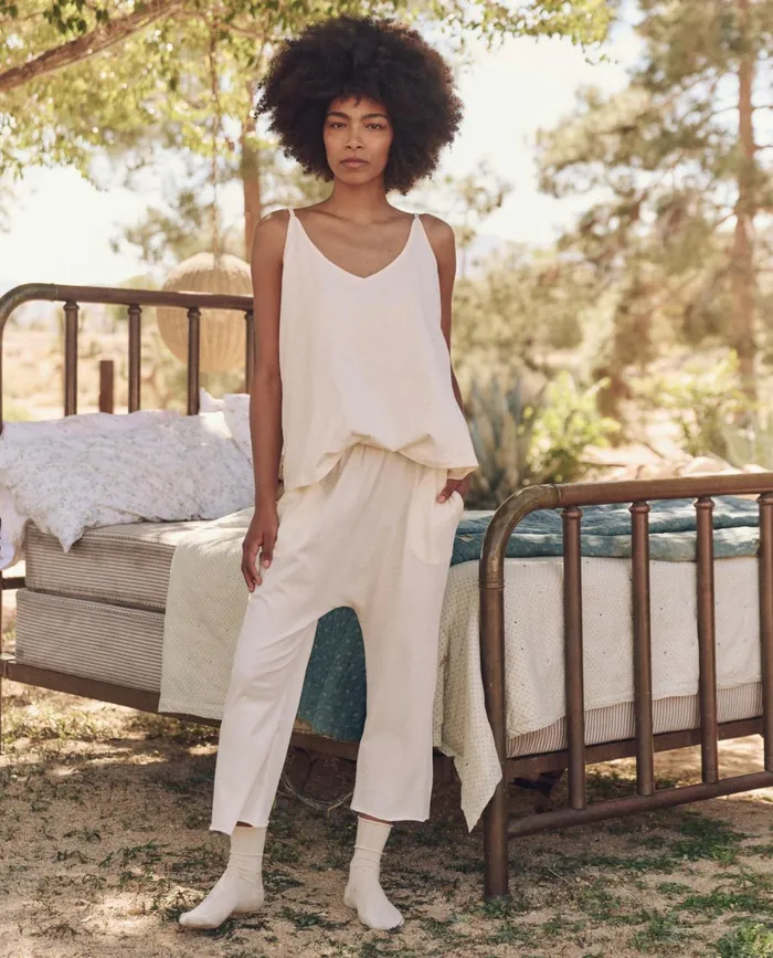Sleep Tops Women The Great The Sleep Cami Tank Washed White Sleep Tops Women The Great The Sleep Cami Tank Washed White