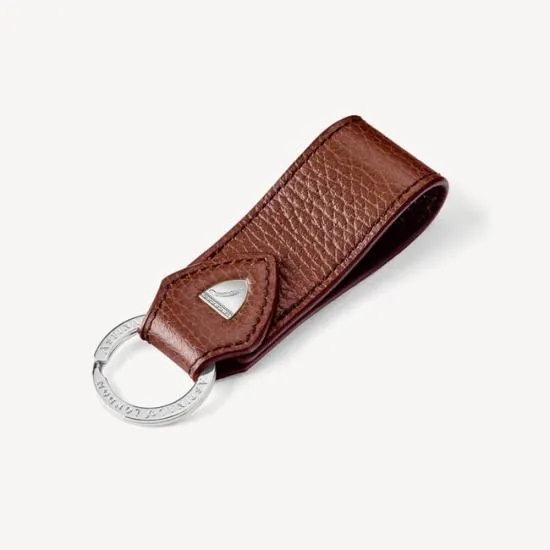 Small Leather Loop Keyring Tobacco Pebble WomenMen Aspinal Of London Key Rings Small Leather Loop Keyring Tobacco Pebble WomenMen Aspinal Of London Key Rings