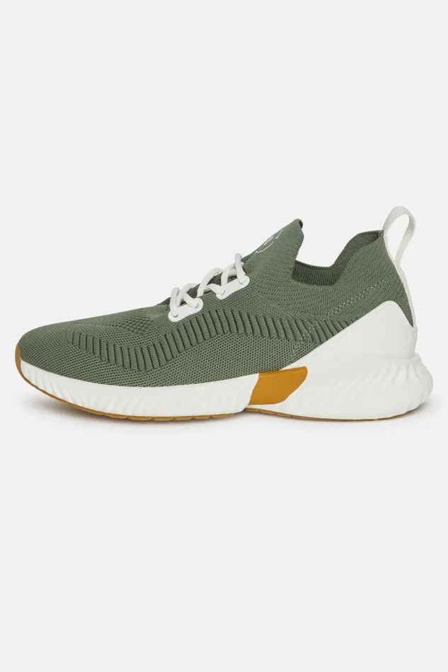 Sneakers Men Boggi Milano Green Recycled Yarn Willow Trainers Green