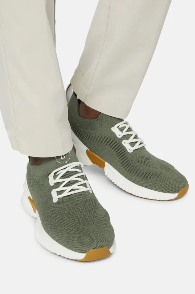 Sneakers Men Boggi Milano Green Recycled Yarn Willow Trainers Green Sneakers Men Boggi Milano Green Recycled Yarn Willow Trainers Green