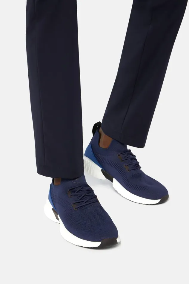 Sneakers Men Boggi Milano Navy Recycled Yarn Willow Trainers Navy Blue Sneakers Men Boggi Milano Navy Recycled Yarn Willow Trainers Navy Blue