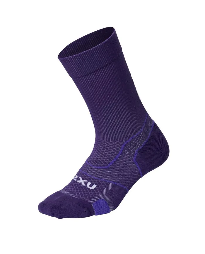 Socks Accessories 2XU Vectr Cushion Crew Socks Acaiwhite