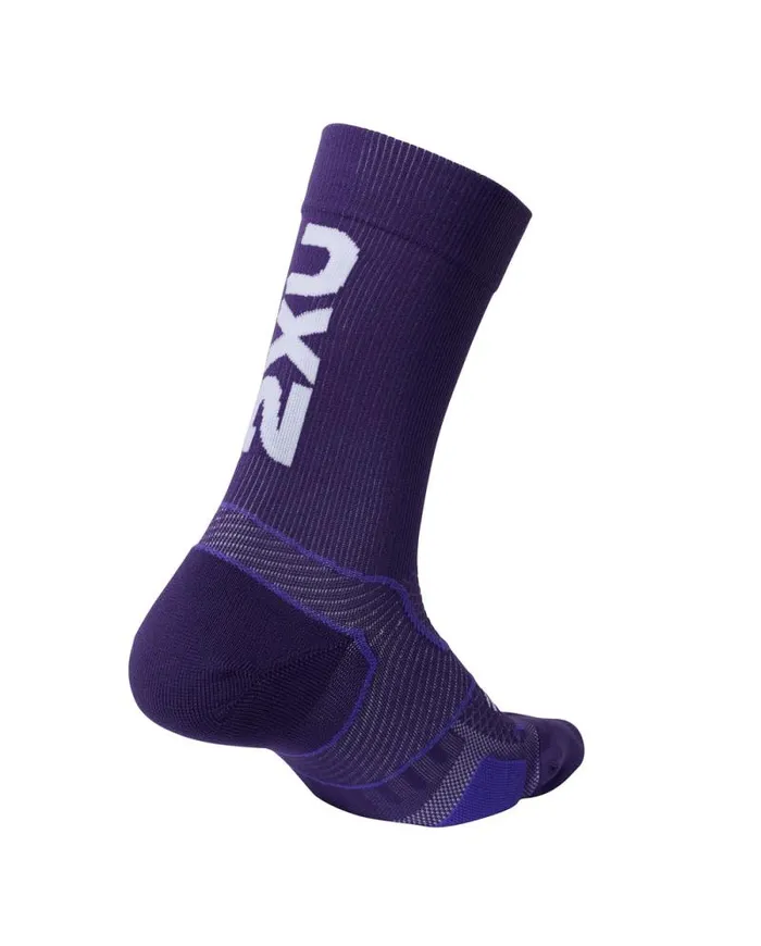 Socks Accessories 2XU Vectr Cushion Crew Socks Acaiwhite
