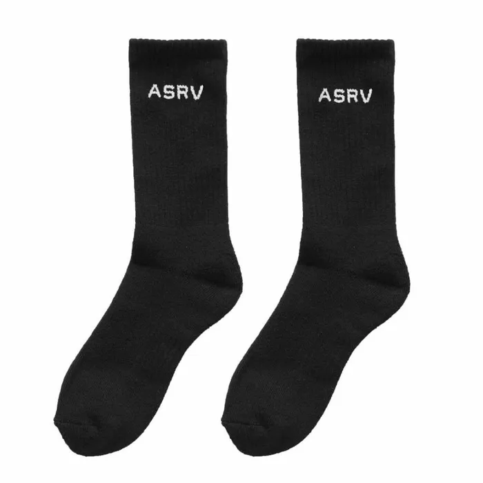 Socks and Underwear Men ASRV Essential Crew Socks 3 Pair Black 034asrv034