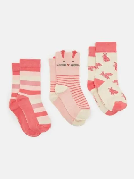 Socks Girls Joules Pink 3 Pack Socks