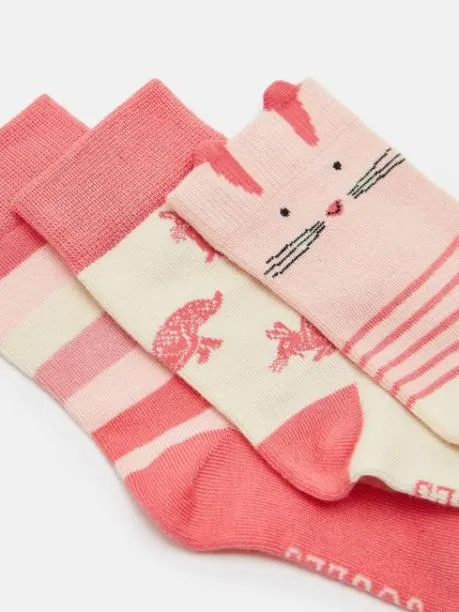 Socks Girls Joules Pink 3 Pack Socks