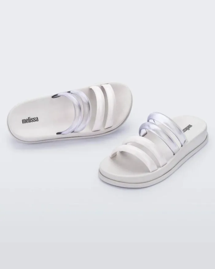 Soft Wave Slide Whiteclear Women Melissa Slides