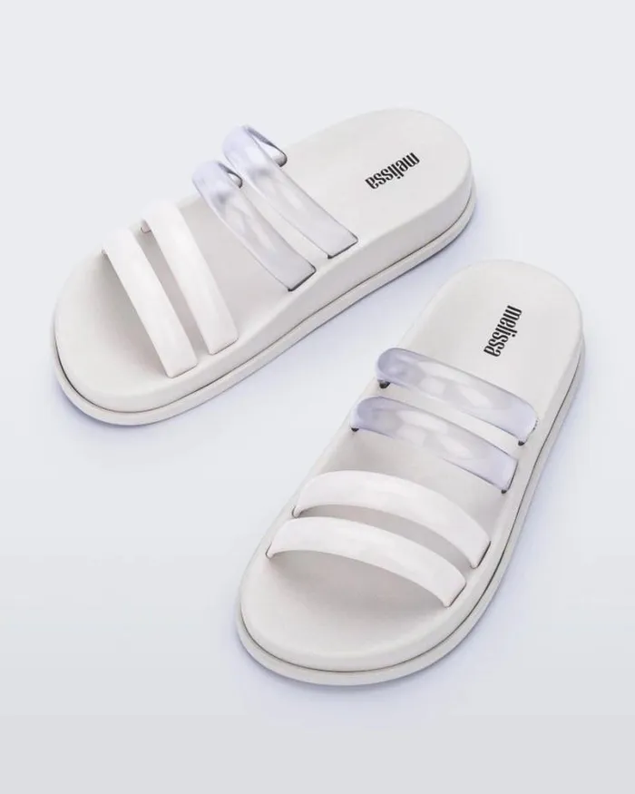 Soft Wave Slide Whiteclear Women Melissa Slides