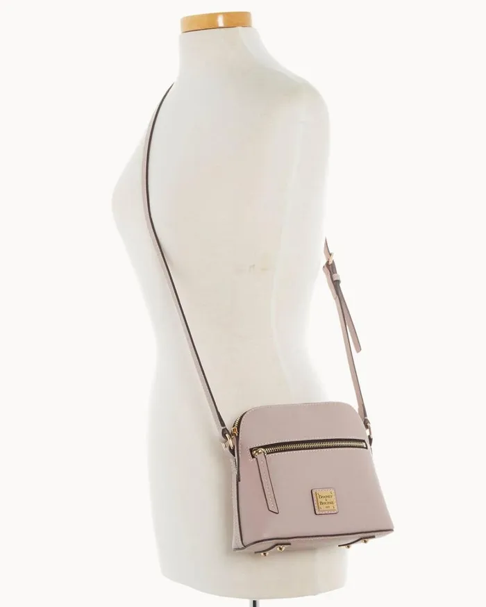 Sorrento Zip Domed Crossbody Mushroom Women Dooney and Bourke Crossbodies Sorrento Zip Domed Crossbody Mushroom Women Dooney and Bourke Crossbodies