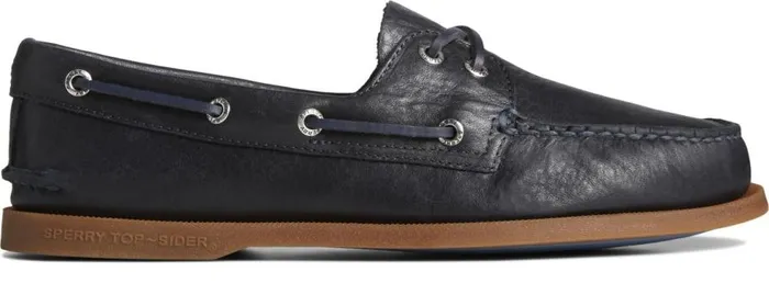 Sperry Boat Shoes Men Authentic Original Pull Up Leather Boat Shoe Navy