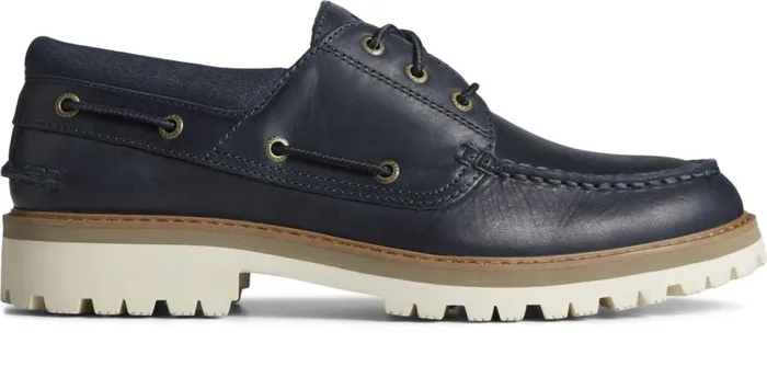 Sperry Boat Shoes Men Authentic Original Unlined Lug 3Eye Boat Shoe Navy