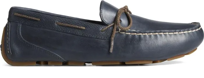 Sperry Boots Men Davenport Deboss Leather 1Eye Driver Navy
