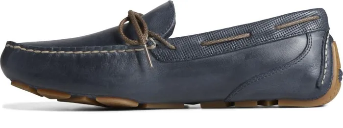 Sperry Boots Men Davenport Deboss Leather 1Eye Driver Navy