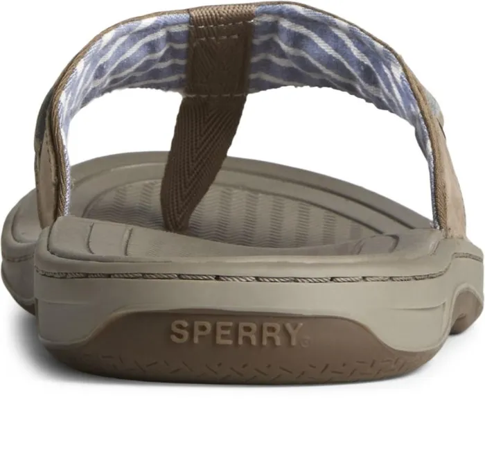 Sperry Sandals Men Baitfish Leather Flip Flop Taupe Sperry Sandals Men Baitfish Leather Flip Flop Taupe