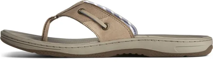 Sperry Sandals Men Baitfish Leather Flip Flop Taupe Sperry Sandals Men Baitfish Leather Flip Flop Taupe