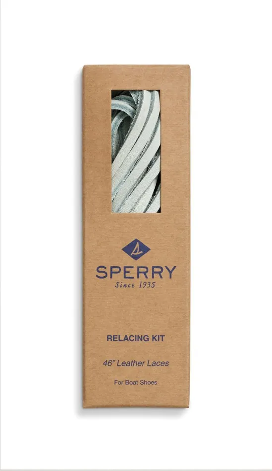 Sperry Shoe Care and Laces WomenMen Lace Kit With Needle White