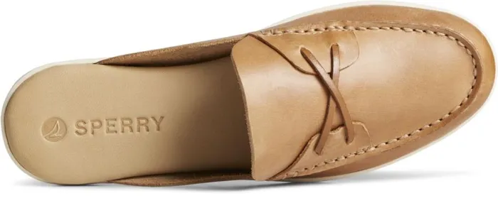 Sperry Sneakers Women Mulefish Leather Boat Shoe Tan