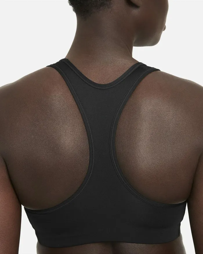 Sports Bras Women Nike Swoosh Blackwhiteparticle Grey
