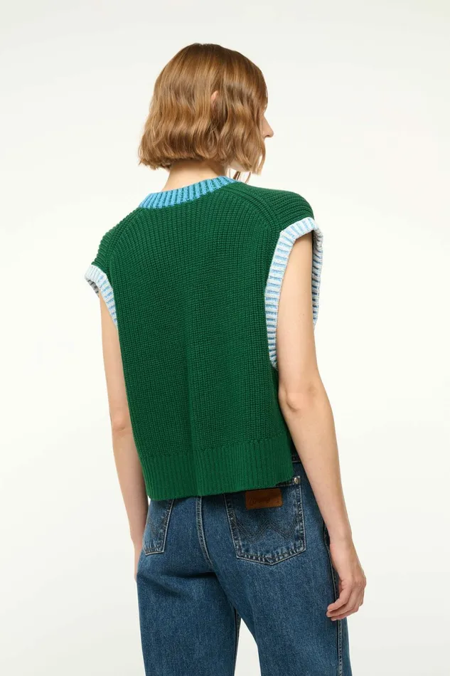 STAUD AMERICANA SWEATER Jungle Sky Ivory Women Sweaters STAUD AMERICANA SWEATER Jungle Sky Ivory Women Sweaters