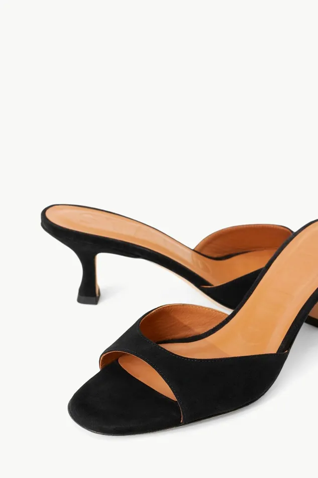 STAUD BRIGITTE MULE Black Suede Women The Evening Edit STAUD BRIGITTE MULE Black Suede Women The Evening Edit
