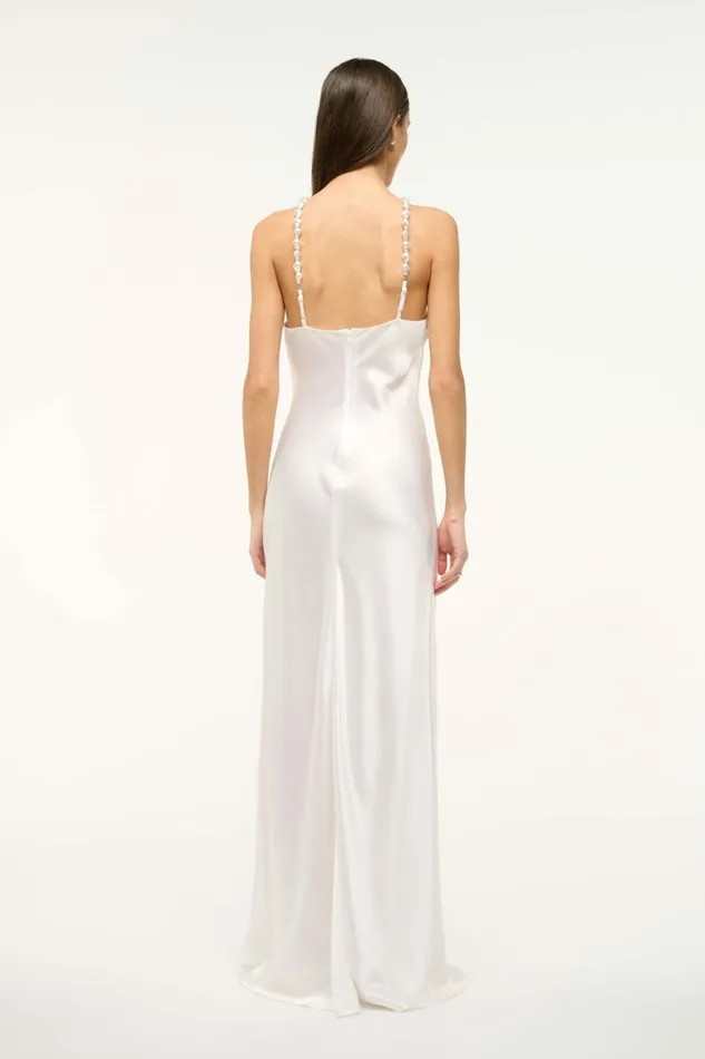 STAUD CADENCE DRESS Pearl Women Dresses STAUD CADENCE DRESS Pearl Women Dresses