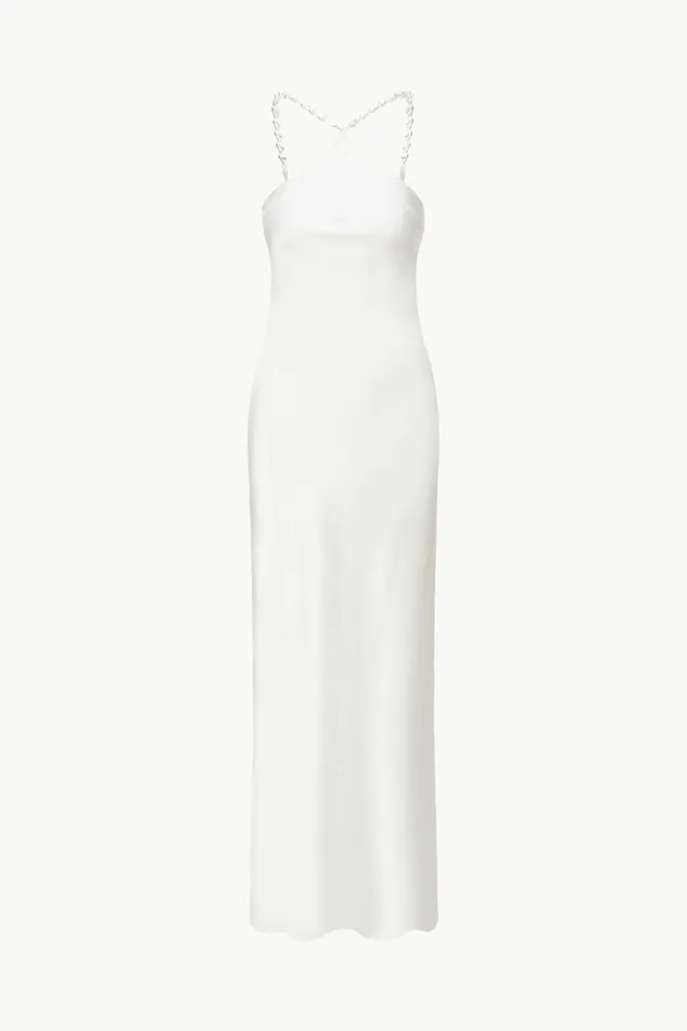 STAUD CADENCE DRESS Pearl Women Dresses STAUD CADENCE DRESS Pearl Women Dresses