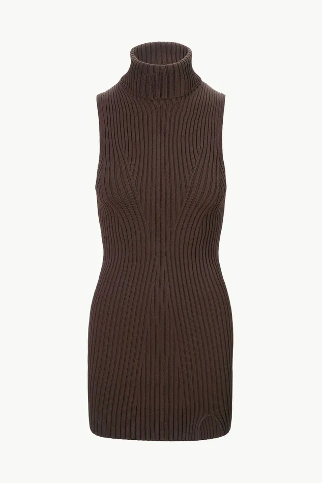 STAUD CALLUM DRESS Earth Women Dresses STAUD CALLUM DRESS Earth Women Dresses