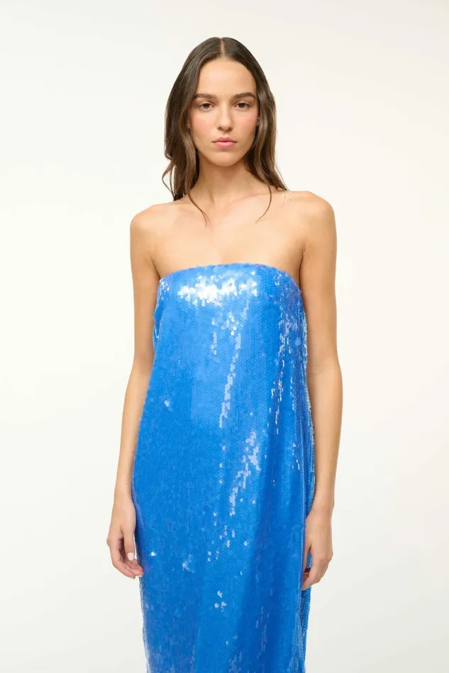 STAUD CASEY DRESS Cornflower Women Dresses STAUD CASEY DRESS Cornflower Women Dresses