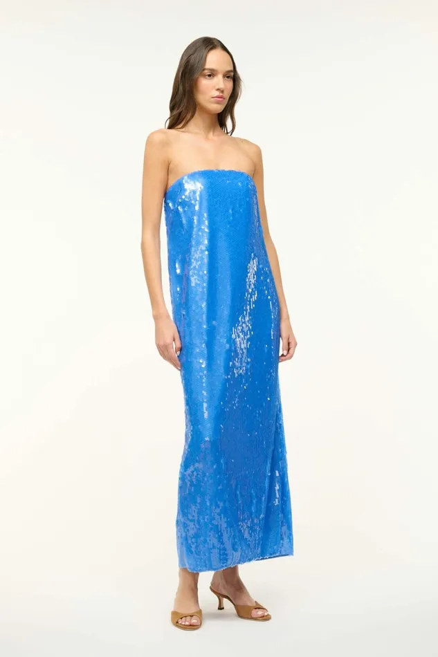STAUD CASEY DRESS Cornflower Women Dresses STAUD CASEY DRESS Cornflower Women Dresses