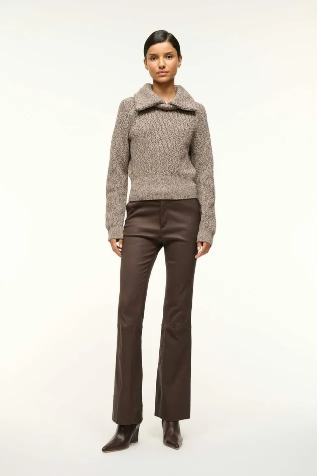 STAUD CHRISTOPHER SWEATER Mocha Melange Women The Knit Shop