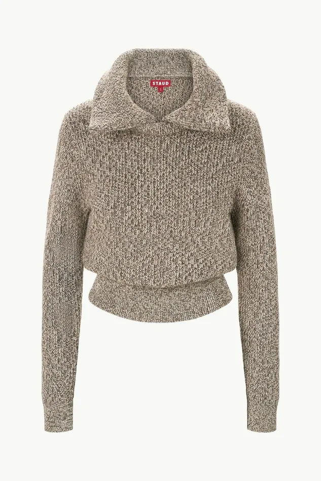 STAUD CHRISTOPHER SWEATER Mocha Melange Women The Knit Shop