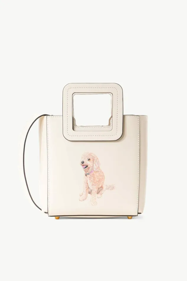 STAUD CUSTOM MINI SHIRLEY LEATHER BAG Cream Women Custom Handbags
