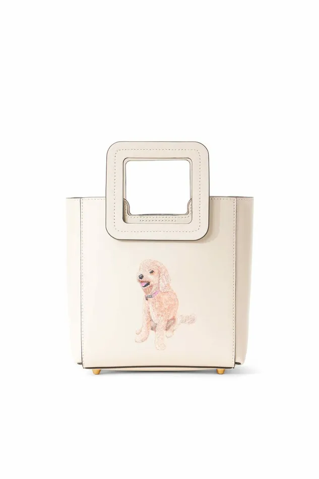 STAUD CUSTOM MINI SHIRLEY LEATHER BAG Cream Women Custom Handbags