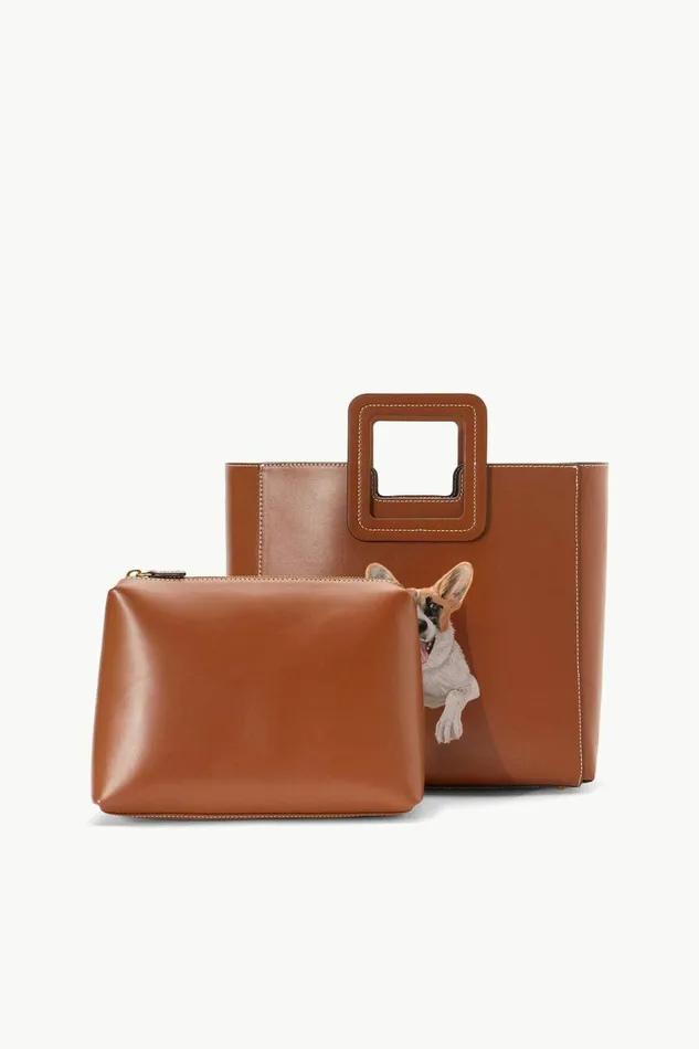 STAUD CUSTOM SHIRLEY LEATHER BAG Tan Women Custom Handbags