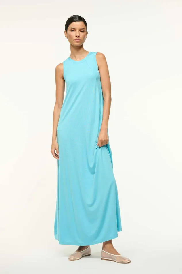 STAUD DAVI DRESS Aqua Women Dresses