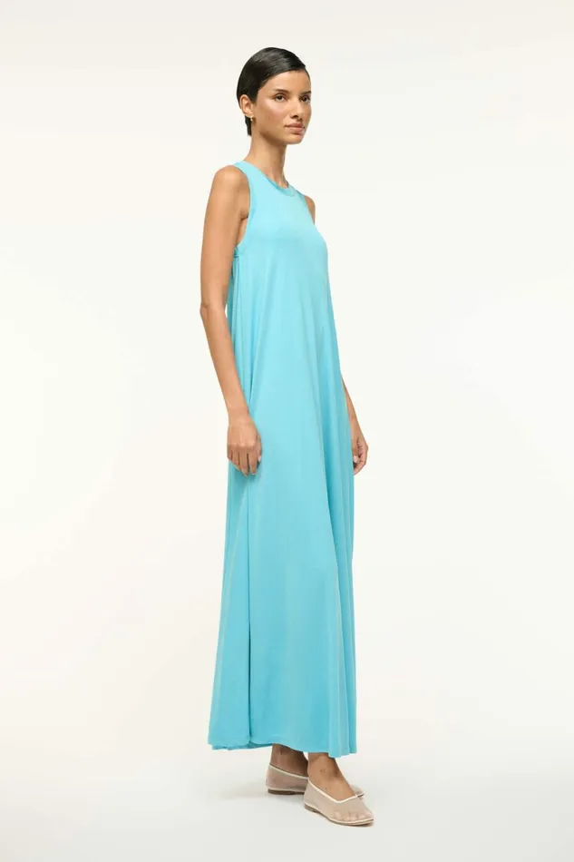 STAUD DAVI DRESS Aqua Women Dresses STAUD DAVI DRESS Aqua Women Dresses