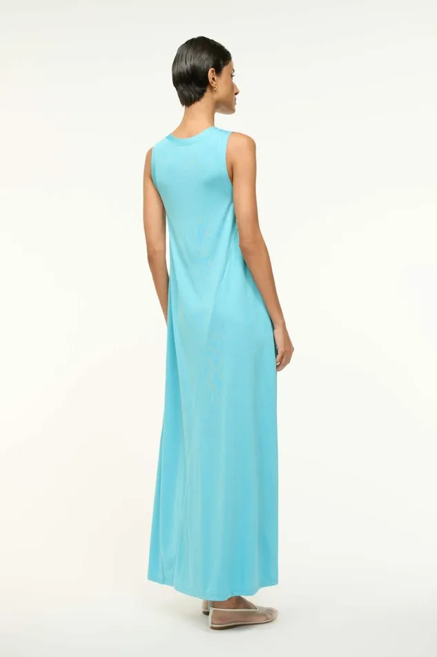 STAUD DAVI DRESS Aqua Women Dresses STAUD DAVI DRESS Aqua Women Dresses