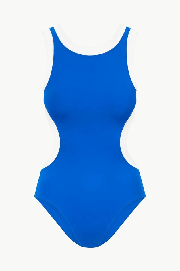 STAUD DOLCE ONE PIECE Sapphire White Women Swim STAUD DOLCE ONE PIECE Sapphire White Women Swim